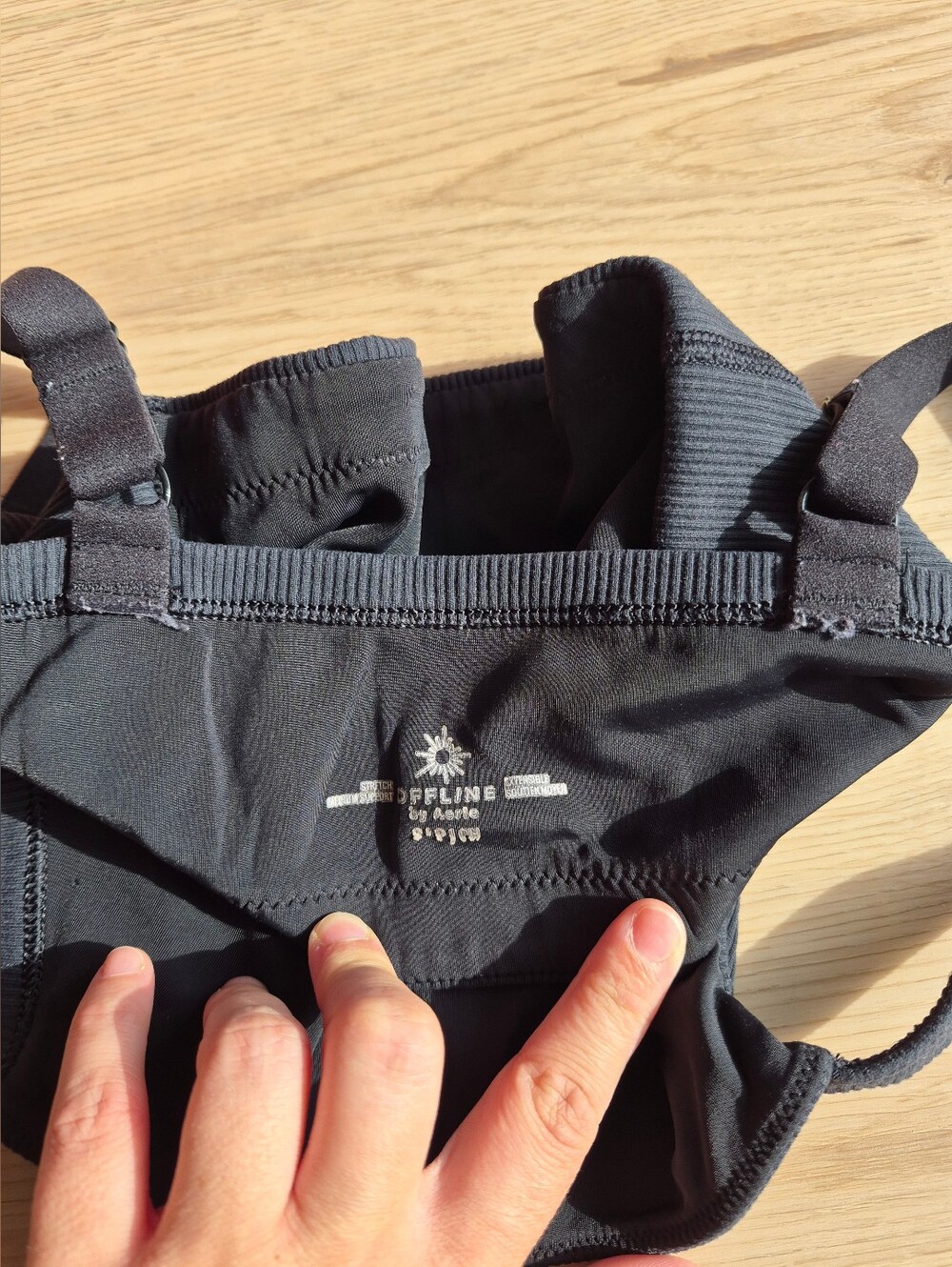 2/$25  Black Ribbed Sports Bra - Picture 3 of 3